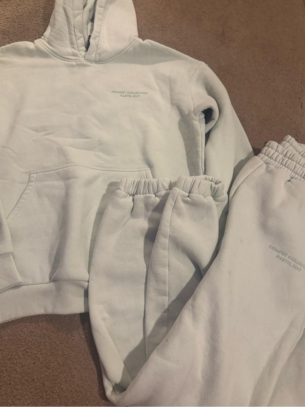Womens Light Mint Hooded Sweatshirt & Joggers Set COMFORT